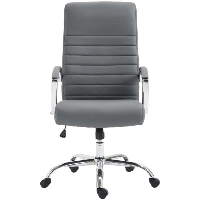 Fauteuil de bureau Valais, similicuir gris