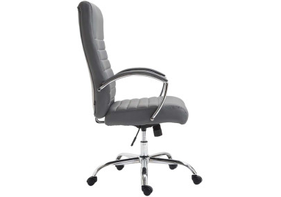 Fauteuil de bureau Valais, similicuir gris