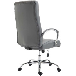 Fauteuil de bureau Valais, similicuir gris