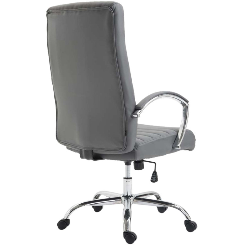 Fauteuil de bureau Valais, similicuir gris