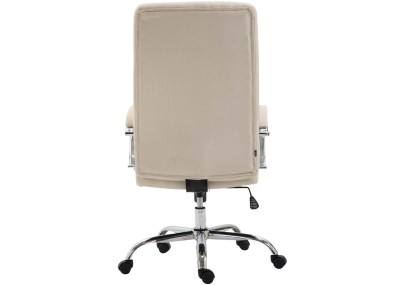 Chaise de bureau Valais, tissu crème
