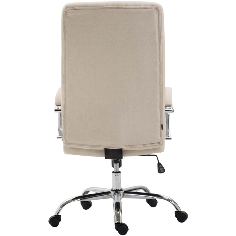 Chaise de bureau Valais, tissu crème