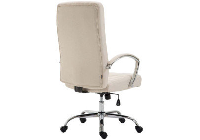 Chaise de bureau Valais, tissu cr?me