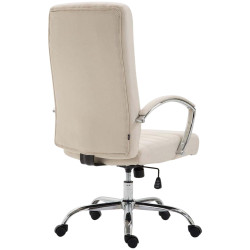 Chaise de bureau Valais, tissu crème