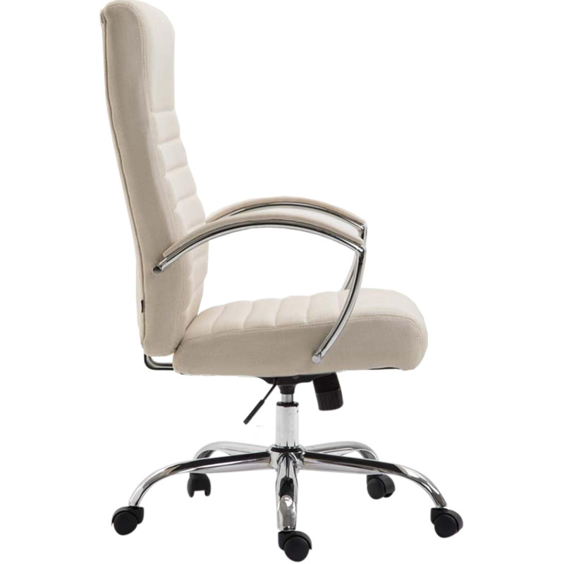 Chaise de bureau Valais, tissu cr?me