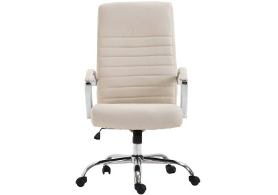 Chaise de bureau Valais, tissu cr?me
