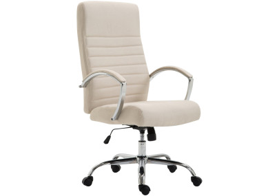 Chaise de bureau Valais, tissu crème