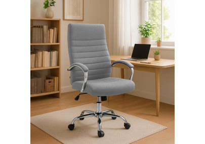 Silla de oficina Valais XL de tela Gris