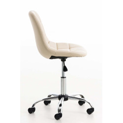 Fauteuil de bureau Emil, similicuir, cr?me