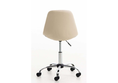 Fauteuil de bureau Emil, similicuir, cr?me