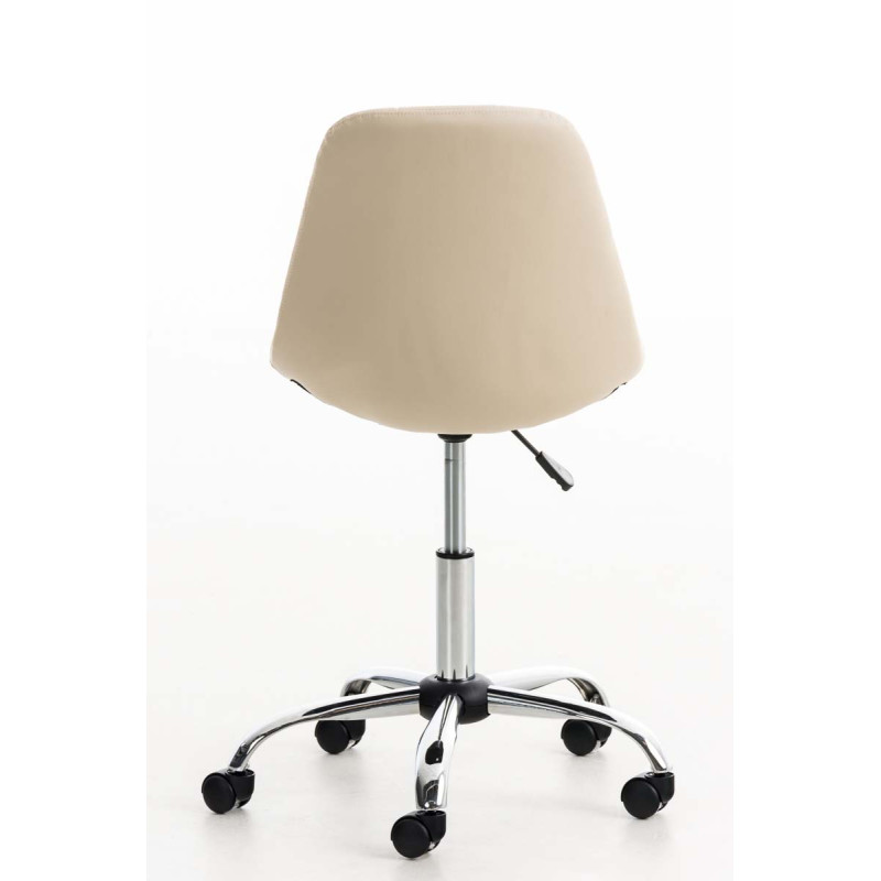 Fauteuil de bureau Emil, similicuir, crème