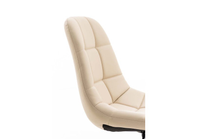 Fauteuil de bureau Emil, similicuir, cr?me
