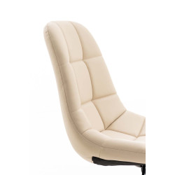 Fauteuil de bureau Emil, similicuir, crème