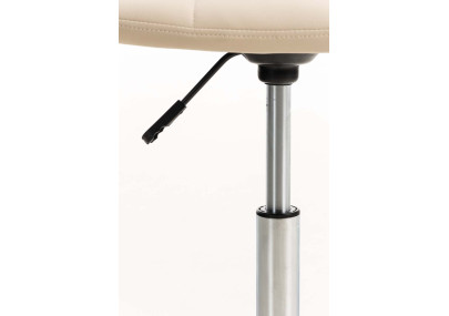 Fauteuil de bureau Emil, similicuir, crème