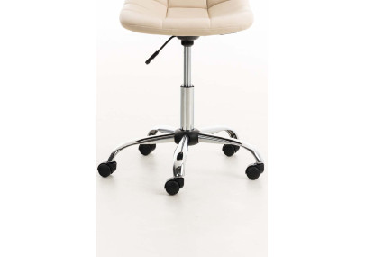 Fauteuil de bureau Emil, similicuir, cr?me