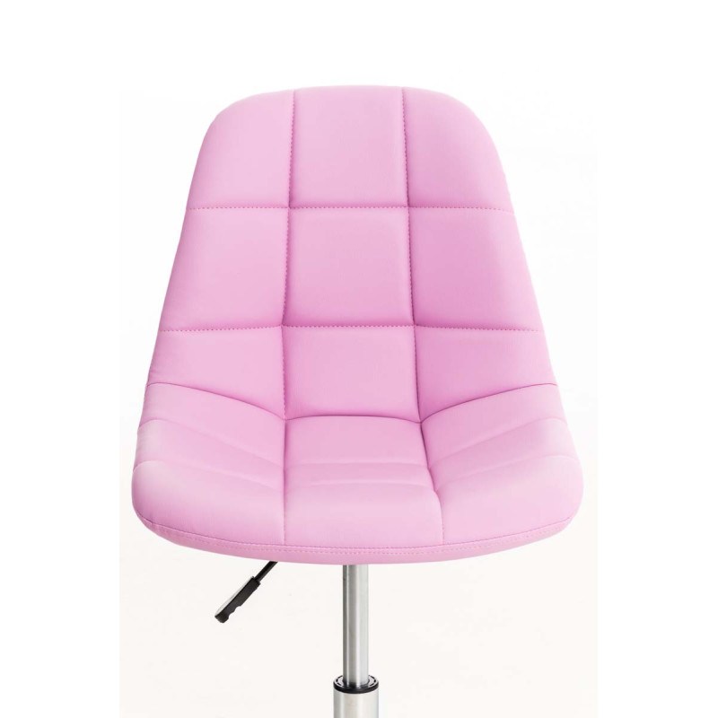 Chaise de bureau Emil, similicuir, rose