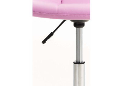 Chaise de bureau Emil, similicuir, rose