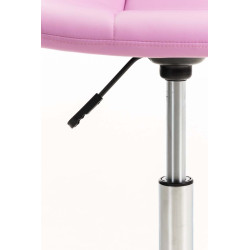 Chaise de bureau Emil, similicuir, rose