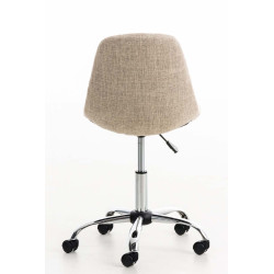 Chaise de bureau Emil, tissu, crème