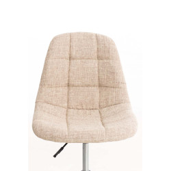 Chaise de bureau Emil, tissu, crème