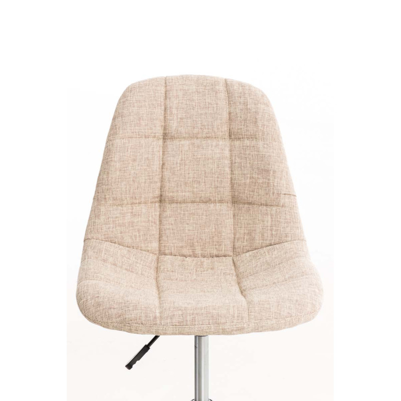 Chaise de bureau Emil, tissu, crème
