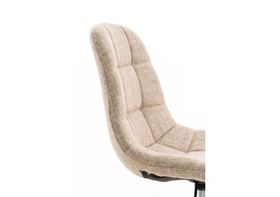 Chaise de bureau Emil, tissu, crème