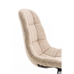 Chaise de bureau Emil, tissu, crème
