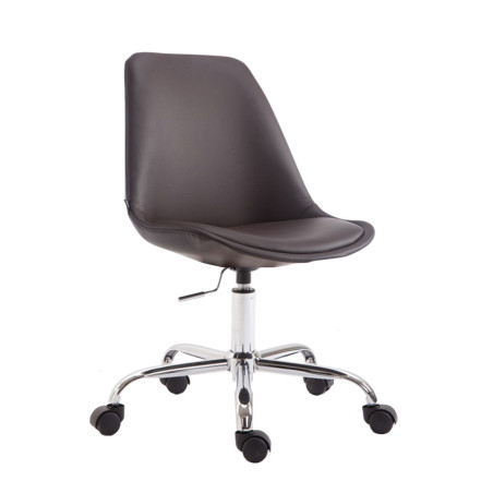 Fauteuil de bureau Toulouse en similicuir marron