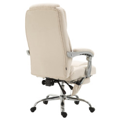 Fauteuil de bureau Pacific en tissu avec fonction massage, couleur crème