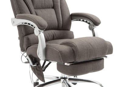 Silla de oficina masajeante Pacific en Tela Gris oscuro