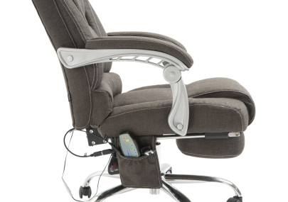 Silla de oficina masajeante Pacific en Tela Gris oscuro