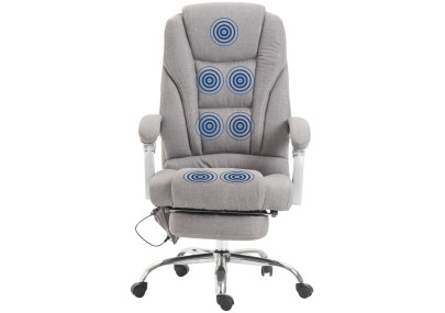 Silla de oficina masajeante Pacific en Tela Gris