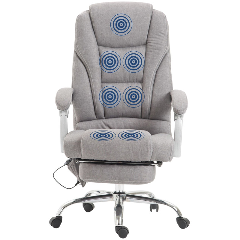 Fauteuil de bureau Pacific avec fonction massage, gris