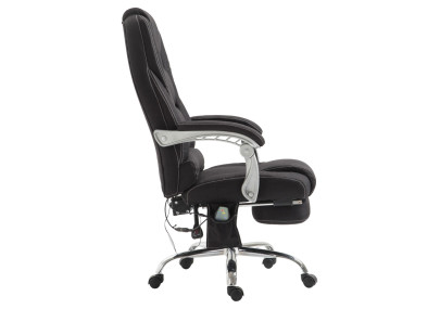 Fauteuil de bureau Pacific en tissu avec fonction massage, noir