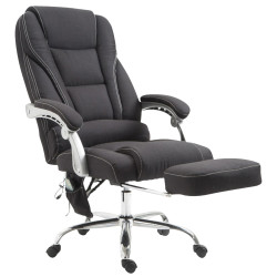 Fauteuil de bureau Pacific en tissu avec fonction massage, noir