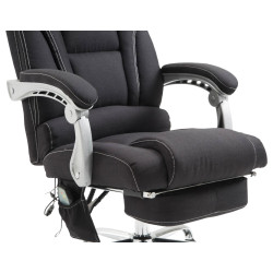 Fauteuil de bureau Pacific en tissu avec fonction massage, noir