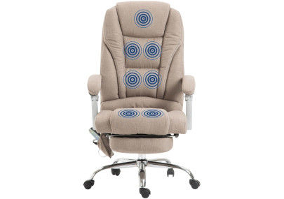 Silla de oficina masajeante Pacific en Tela Gris topo