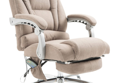 Silla de oficina masajeante Pacific en Tela Gris topo