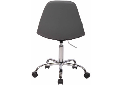 Chaise de bureau Reims, similicuir, grise