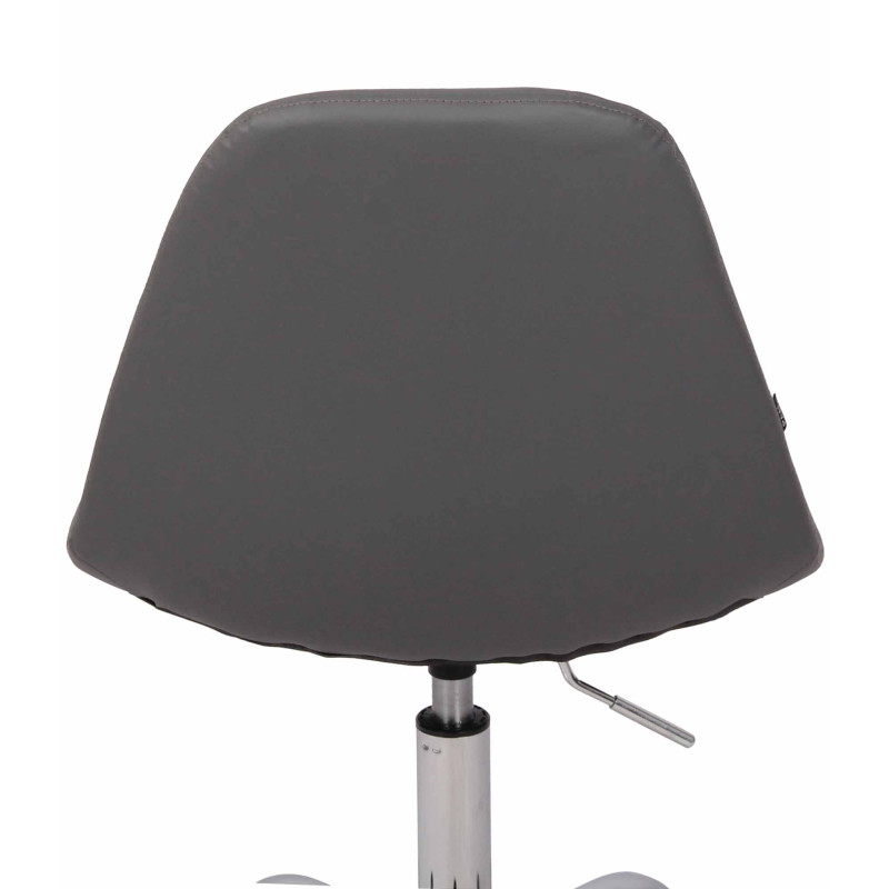 Chaise de bureau Reims, similicuir, grise