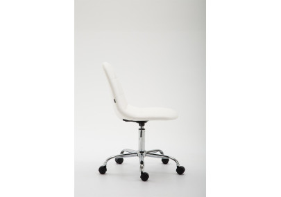 Silla De Oficina Reims En Cuero PU Blanco