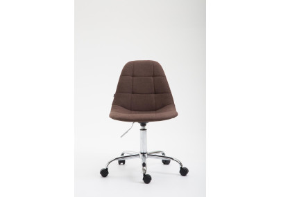 Chaise de bureau Reims, tissu marron