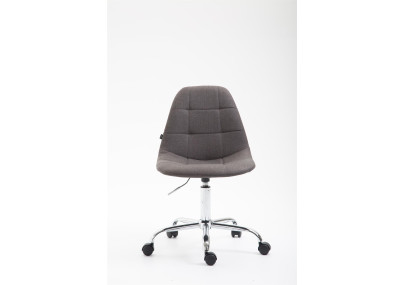 Chaise de bureau Reims, tissu gris fonc?