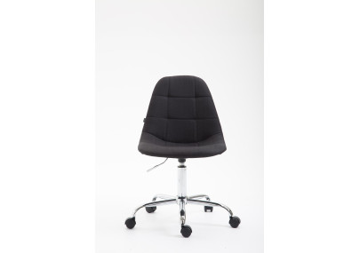 Chaise de bureau Reims, tissu noir