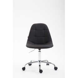Chaise de bureau Reims, tissu noir