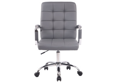 Fauteuil de bureau Deli PRO en similicuir gris