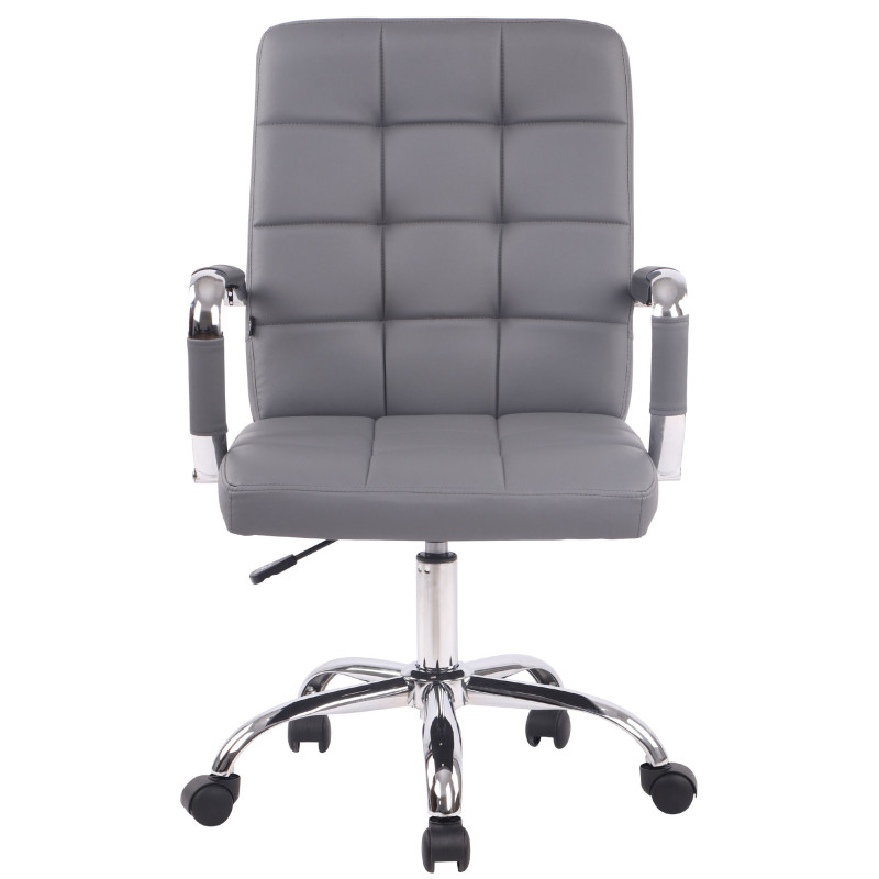 Fauteuil de bureau Deli PRO en similicuir gris