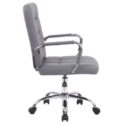 Fauteuil de bureau Deli PRO en similicuir gris
