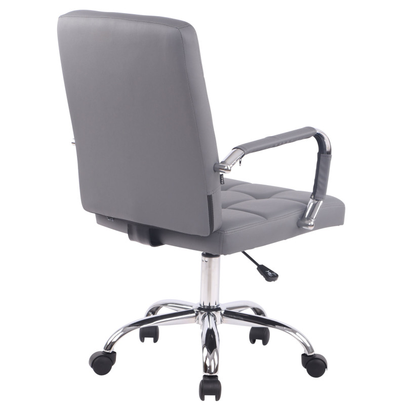 Fauteuil de bureau Deli PRO en similicuir gris