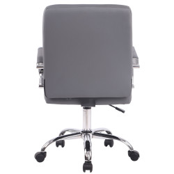 Fauteuil de bureau Deli PRO en similicuir gris